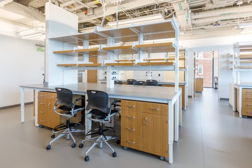 TFTSEC-02-freestanding-laboratory-bench-with-mobile-wood-cabinets-L